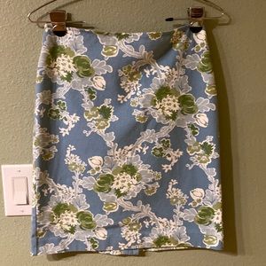 Talbots Blue/Green/White Skirt Size 2P